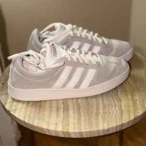 Adidas Classic Gray and White Sneakers